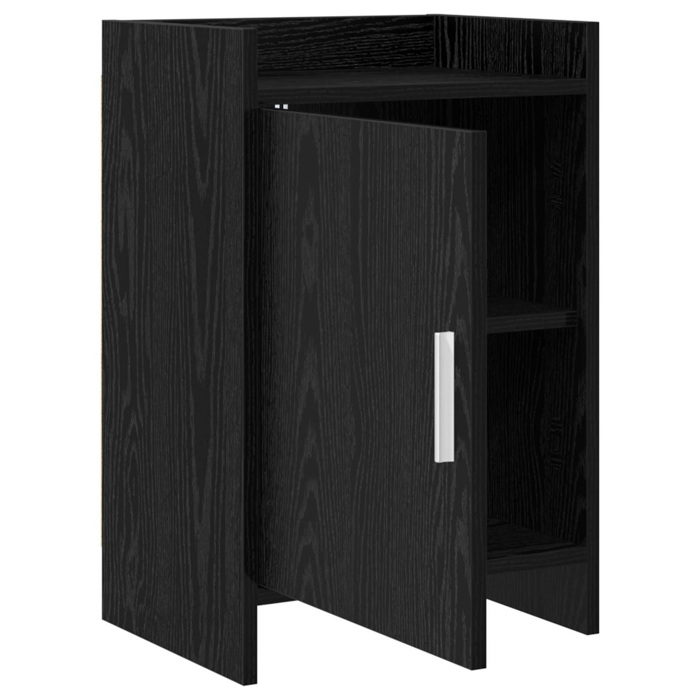 vidaXL Κομοδίνα Μαύρη Δρυς 40 x 30 x 60 cm Επεξεργασμένο Ξύλο