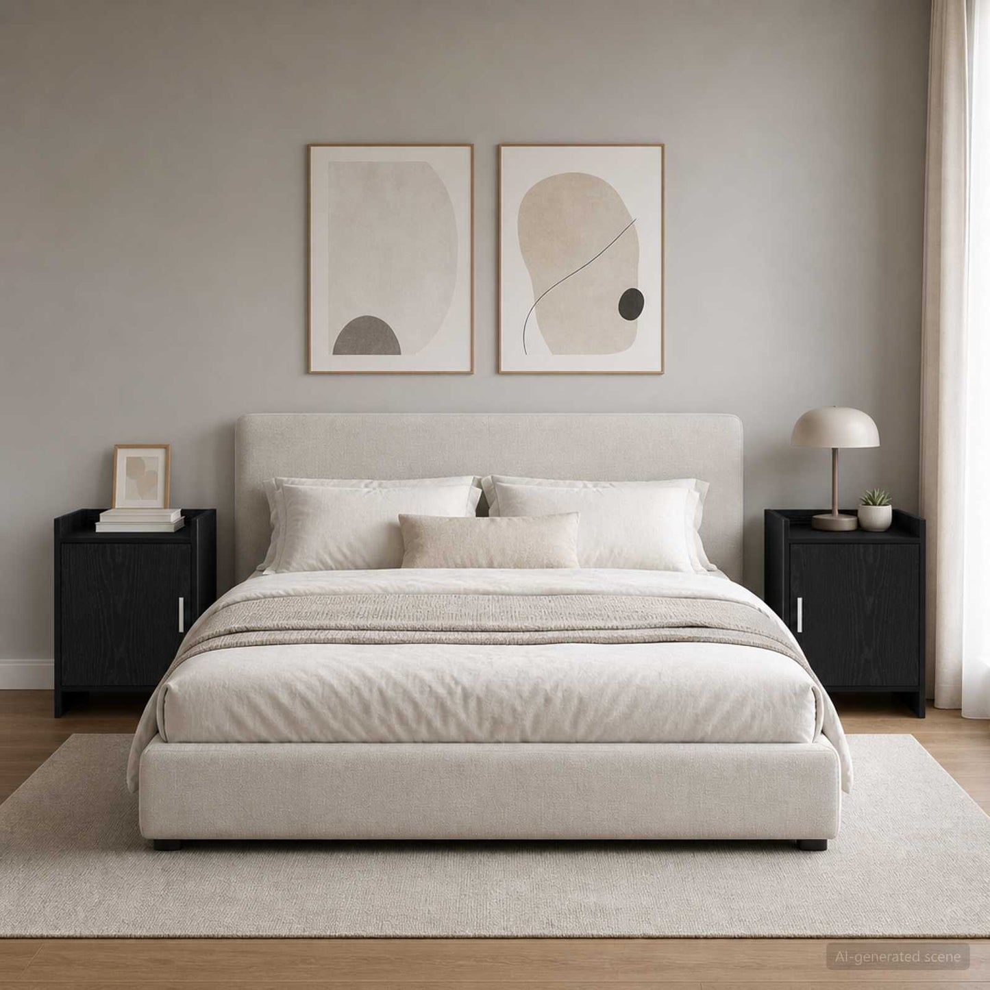 vidaXL Κομοδίνα 2 τμχ. Μαύρη Δρυς 40 x 30 x 60 cm Επεξεργασμένο Ξύλο