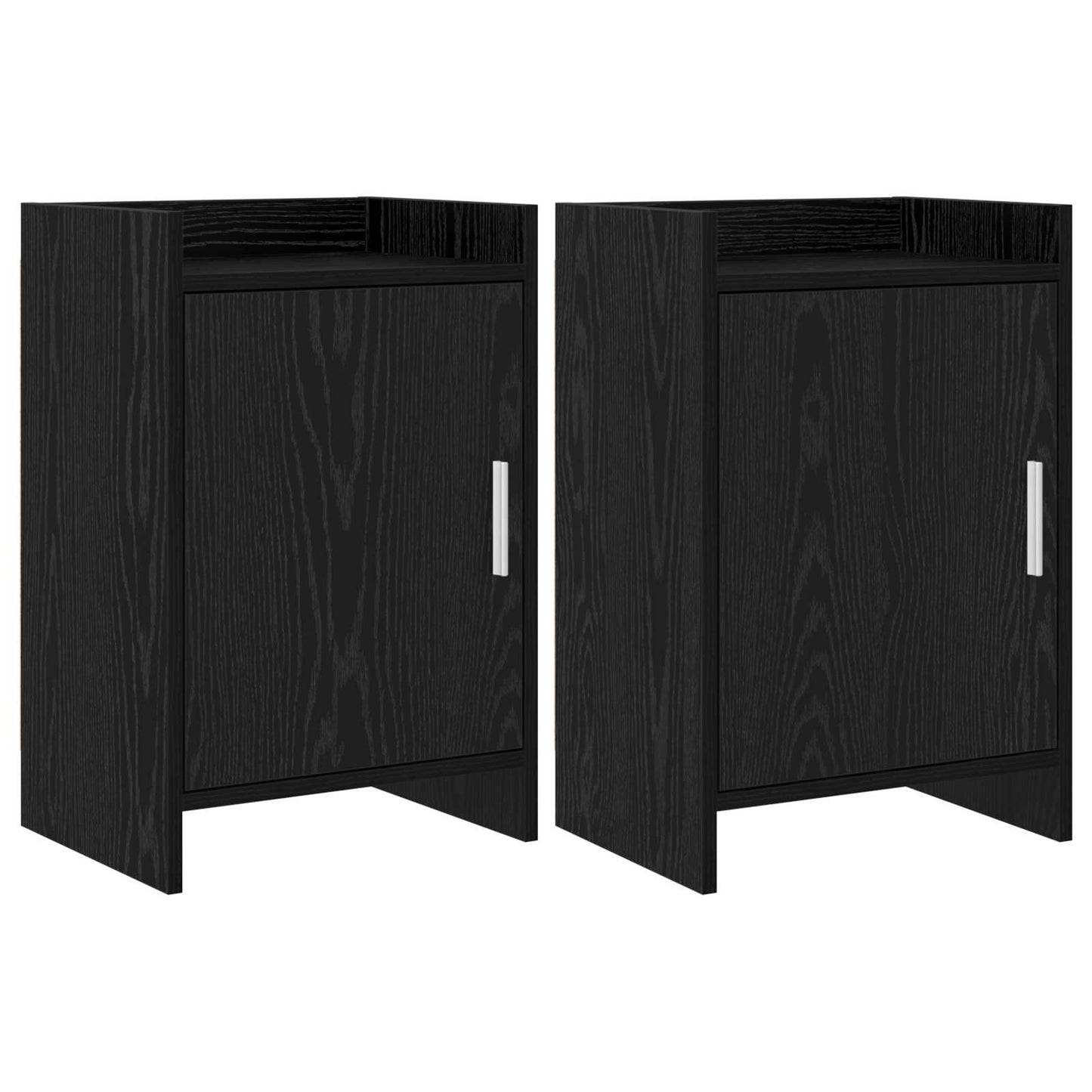 vidaXL Κομοδίνα 2 τμχ. Μαύρη Δρυς 40 x 30 x 60 cm Επεξεργασμένο Ξύλο