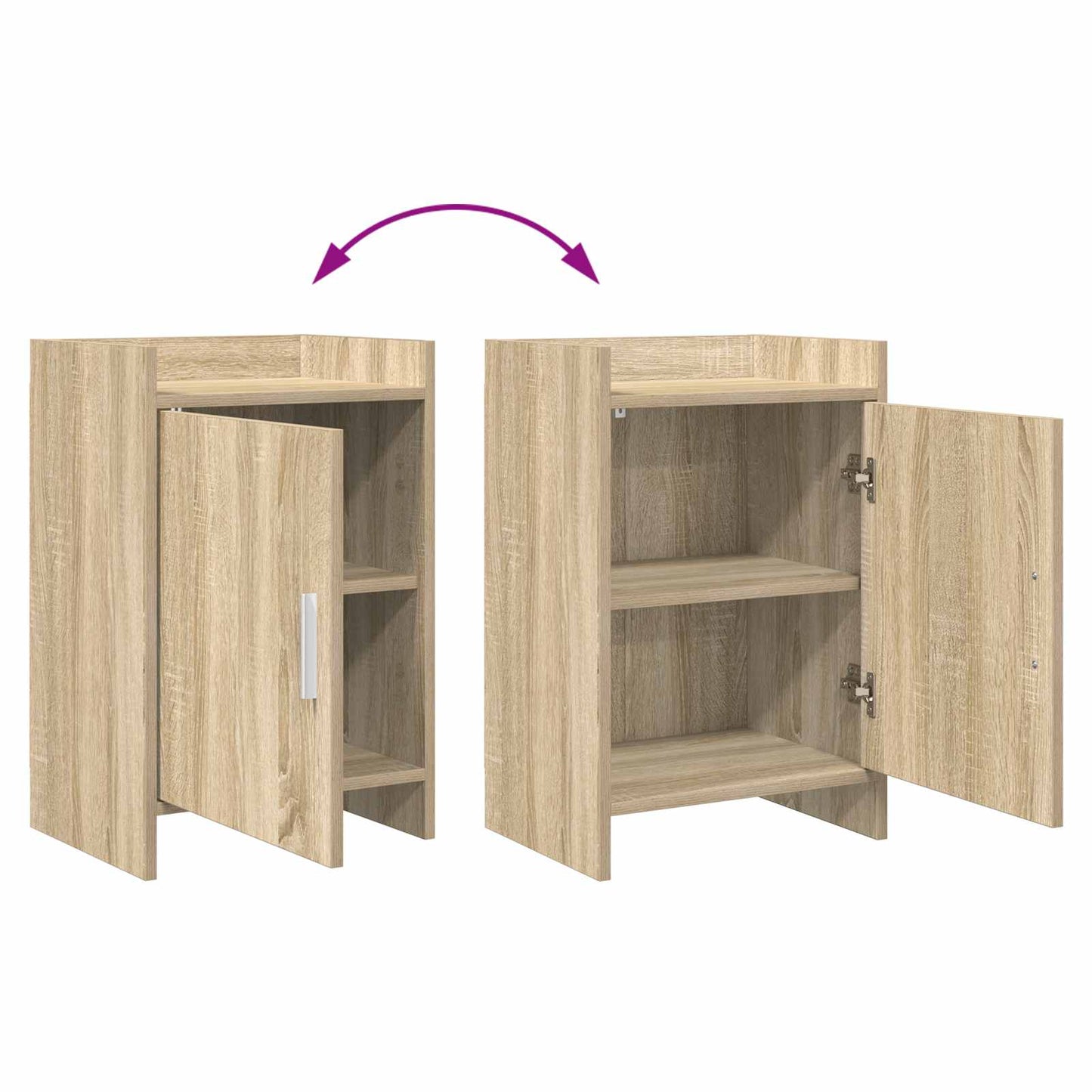 vidaXL Κομοδίνα 2 τμχ. Sonoma Δρυς 40 x 30 x 60 cm Επεξεργασμένο Ξύλο