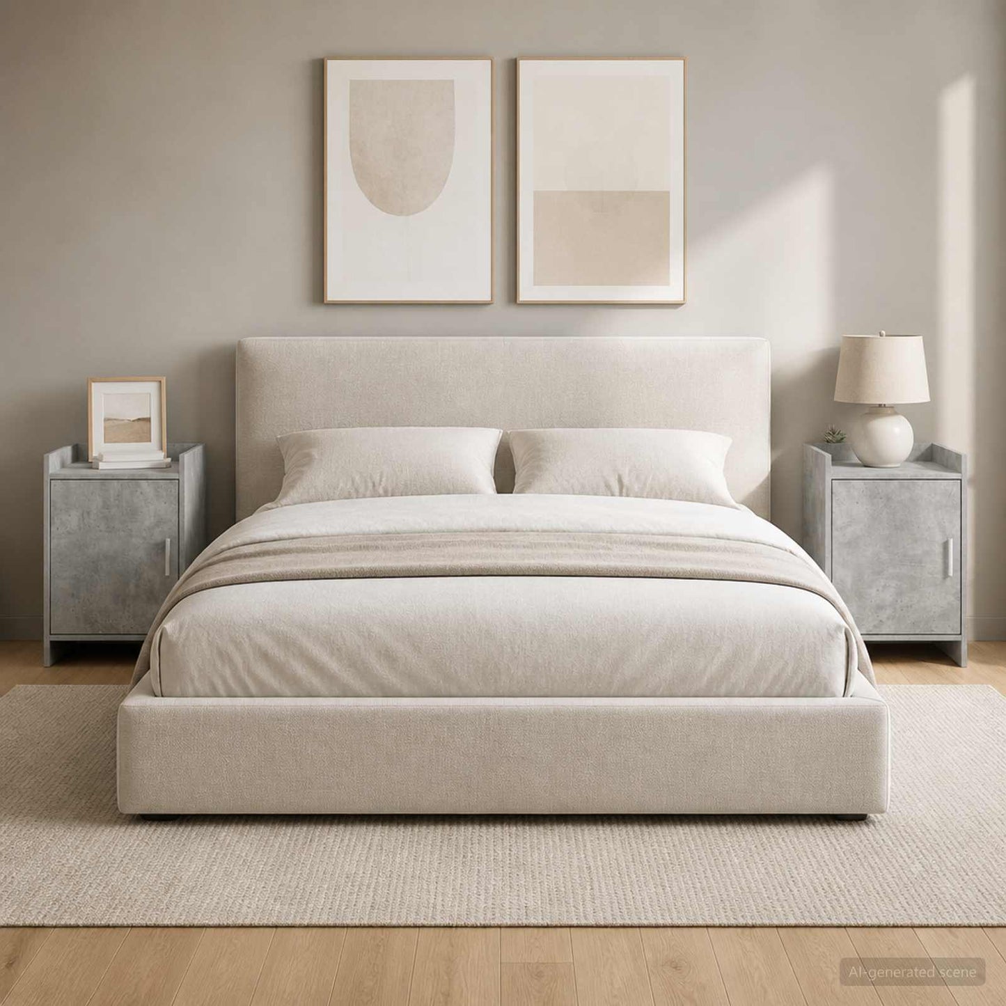 vidaXL Κομοδίνα 2 τμχ. Γκρι Σκυροδέματος 40 x 30 x 60 cm