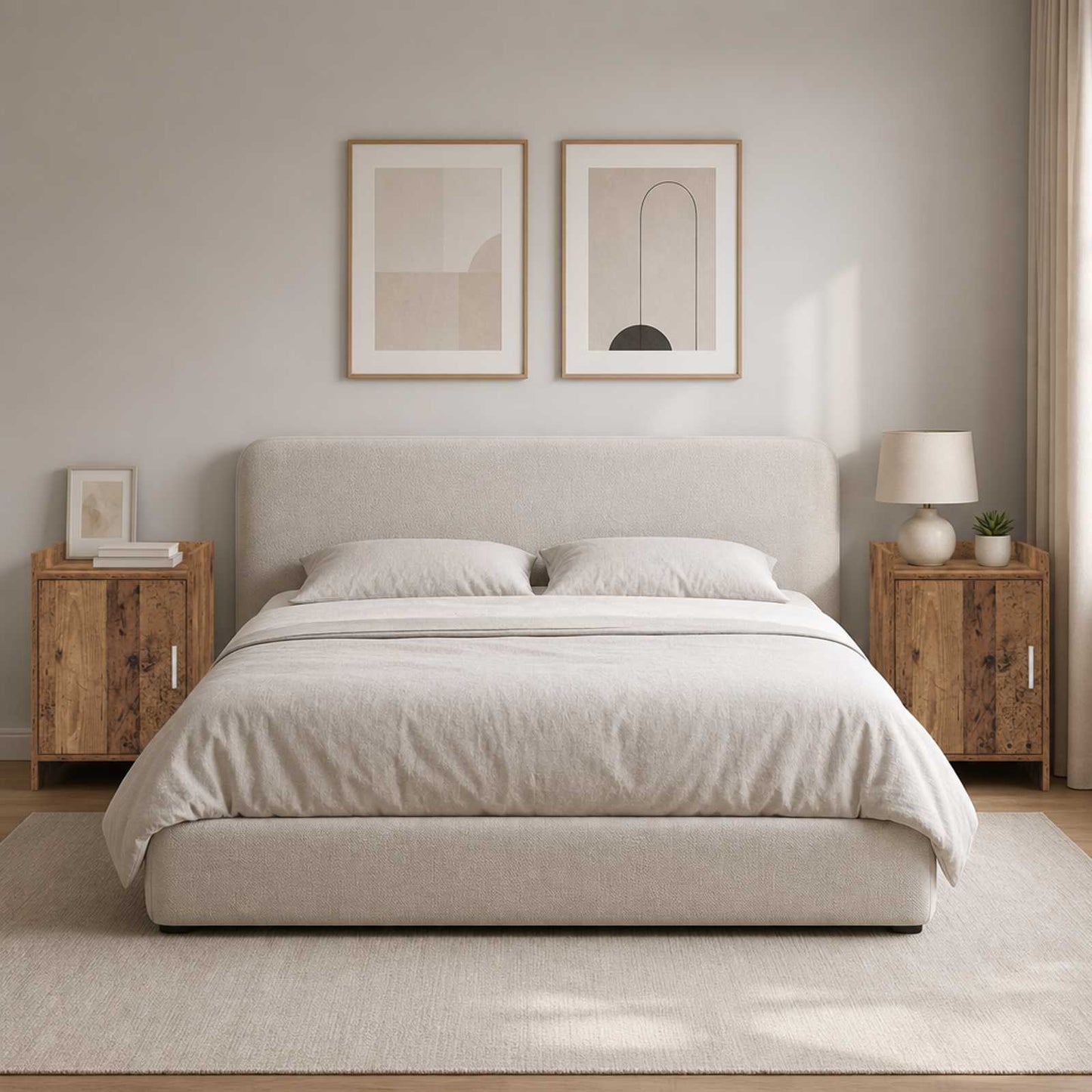 vidaXL Κομοδίνα 2 τμχ. Παλαιωμένο ξύλο 40 x 30 x 60 cm