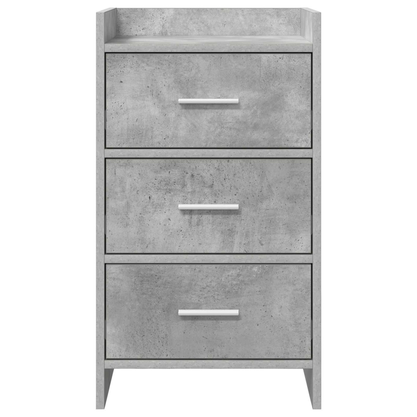 vidaXL Κομοδίνα Γκρι Σκυροδέματος 40 x 36 x 70 εκ. Επεξεργασμένο Ξύλο