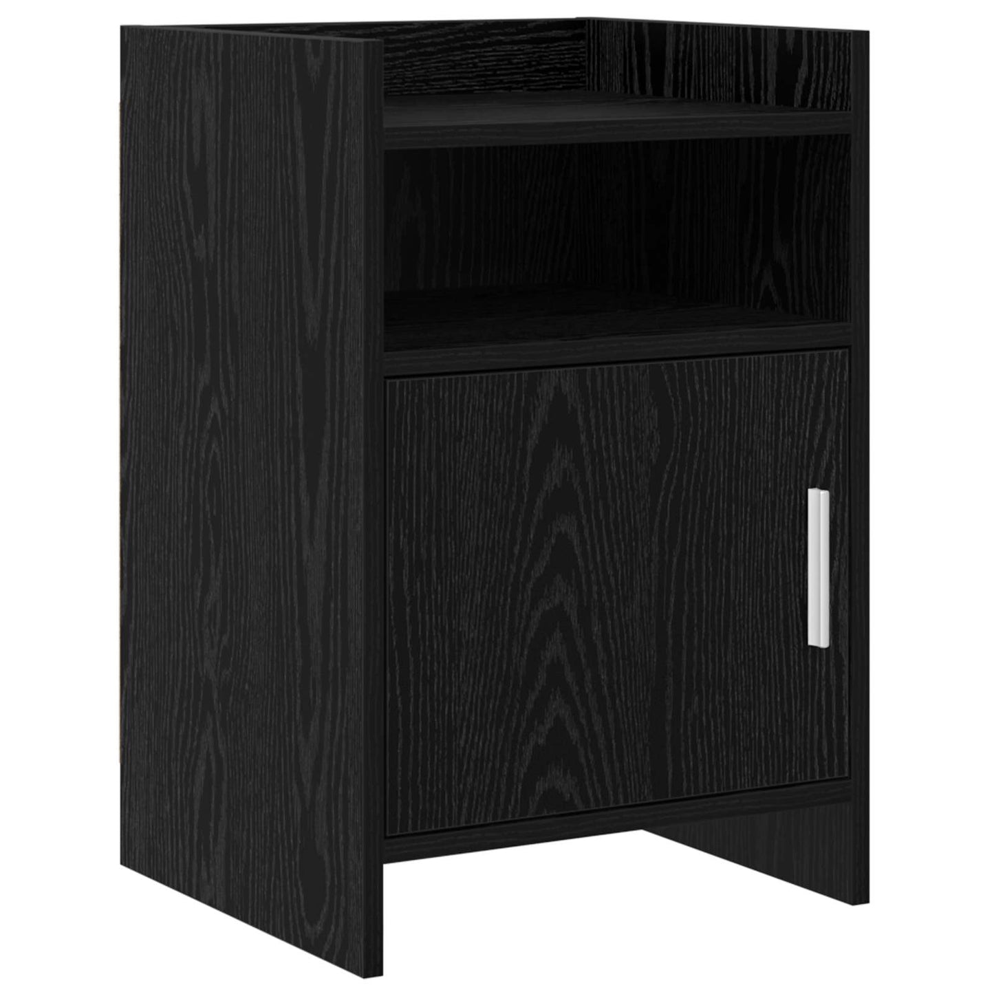 vidaXL Κομοδίνα Μαύρη Δρυς 40 x 36 x 60 εκ Επεξεργασμένο Ξύλο
