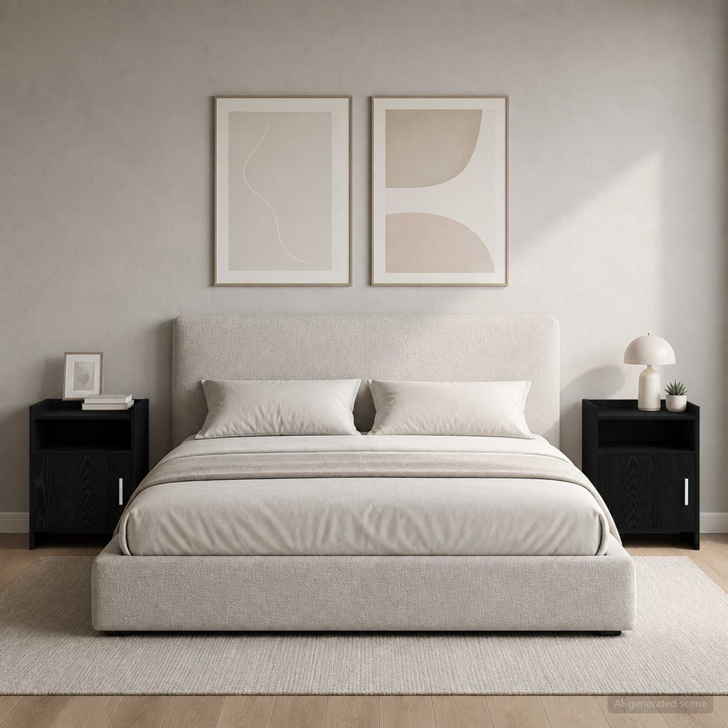 vidaXL Κομοδίνα 2 τμχ. Μαύρη Δρυς 40 x 36 x 60 εκ Επεξεργασμένο Ξύλο
