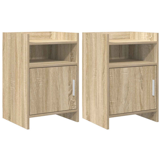 vidaXL Κομοδίνα 2 τμχ. Sonoma Δρυς 40 x 36 x 60 εκ Επεξεργασμένο Ξύλο