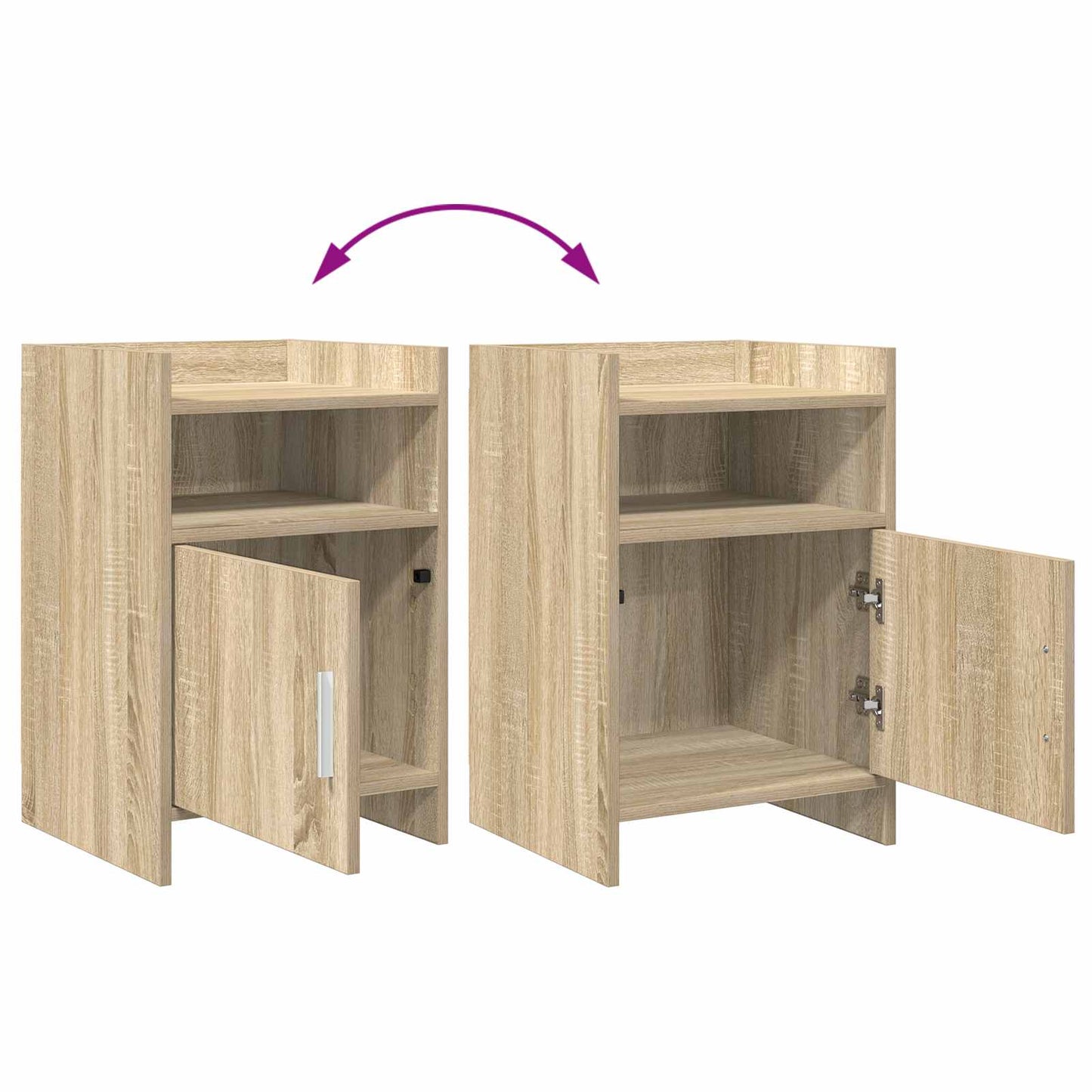 vidaXL Κομοδίνα 2 τμχ. Sonoma Δρυς 40 x 36 x 60 εκ Επεξεργασμένο Ξύλο