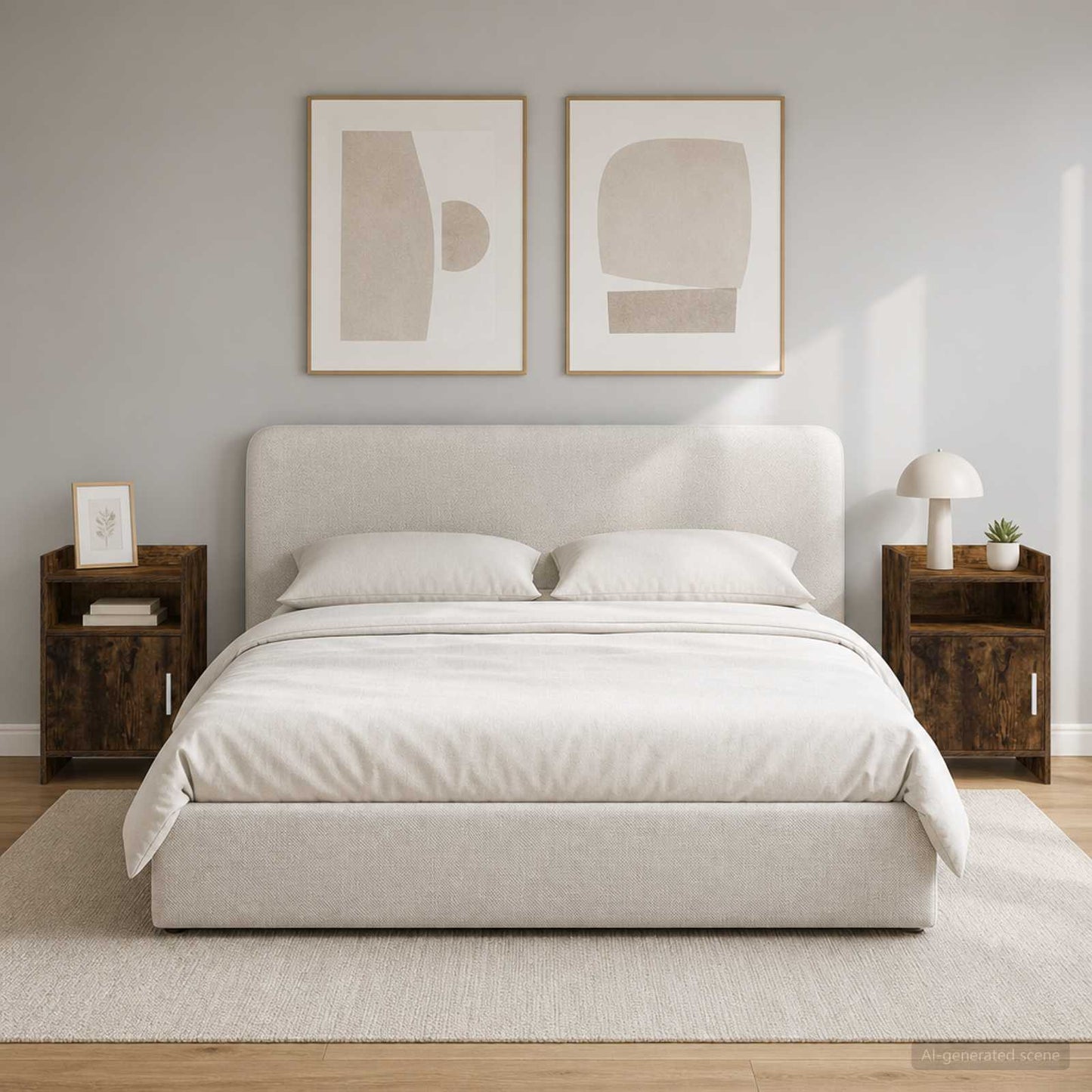 vidaXL Κομοδίνα 2 τμχ. Καπνισμένο Ξύλο Δρυός 40 x 36 x 60 εκ