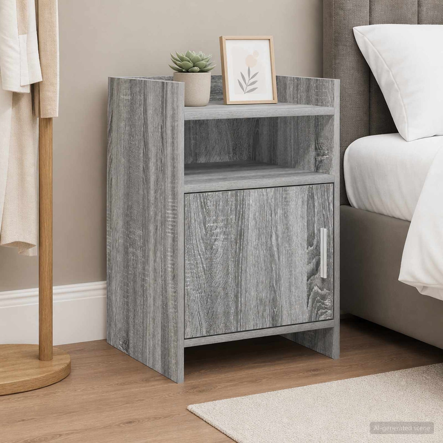 vidaXL Κομοδίνα 2 τμχ. Γκρι Sonoma 40 x 36 x 60 εκ Επεξεργασμένο Ξύλο