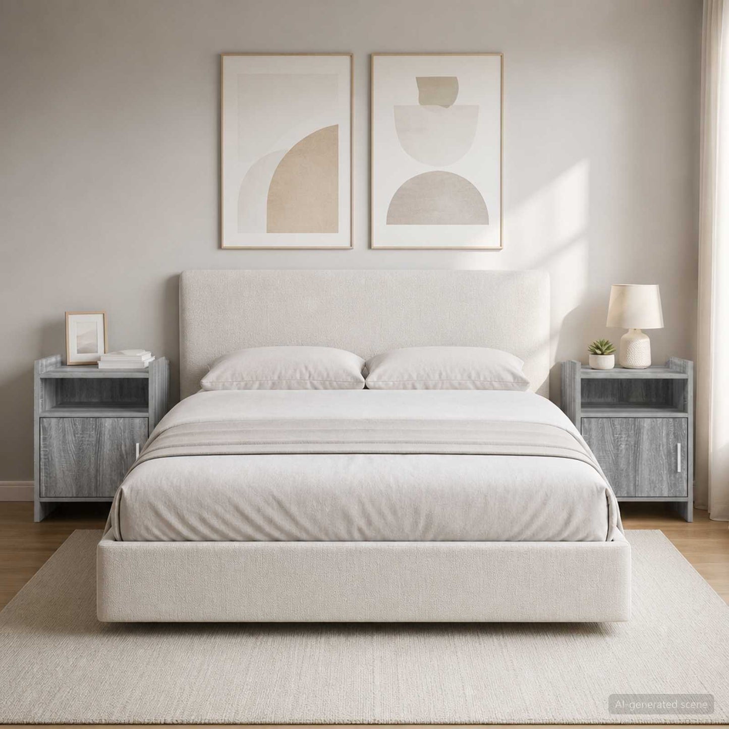 vidaXL Κομοδίνα 2 τμχ. Γκρι Sonoma 40 x 36 x 60 εκ Επεξεργασμένο Ξύλο