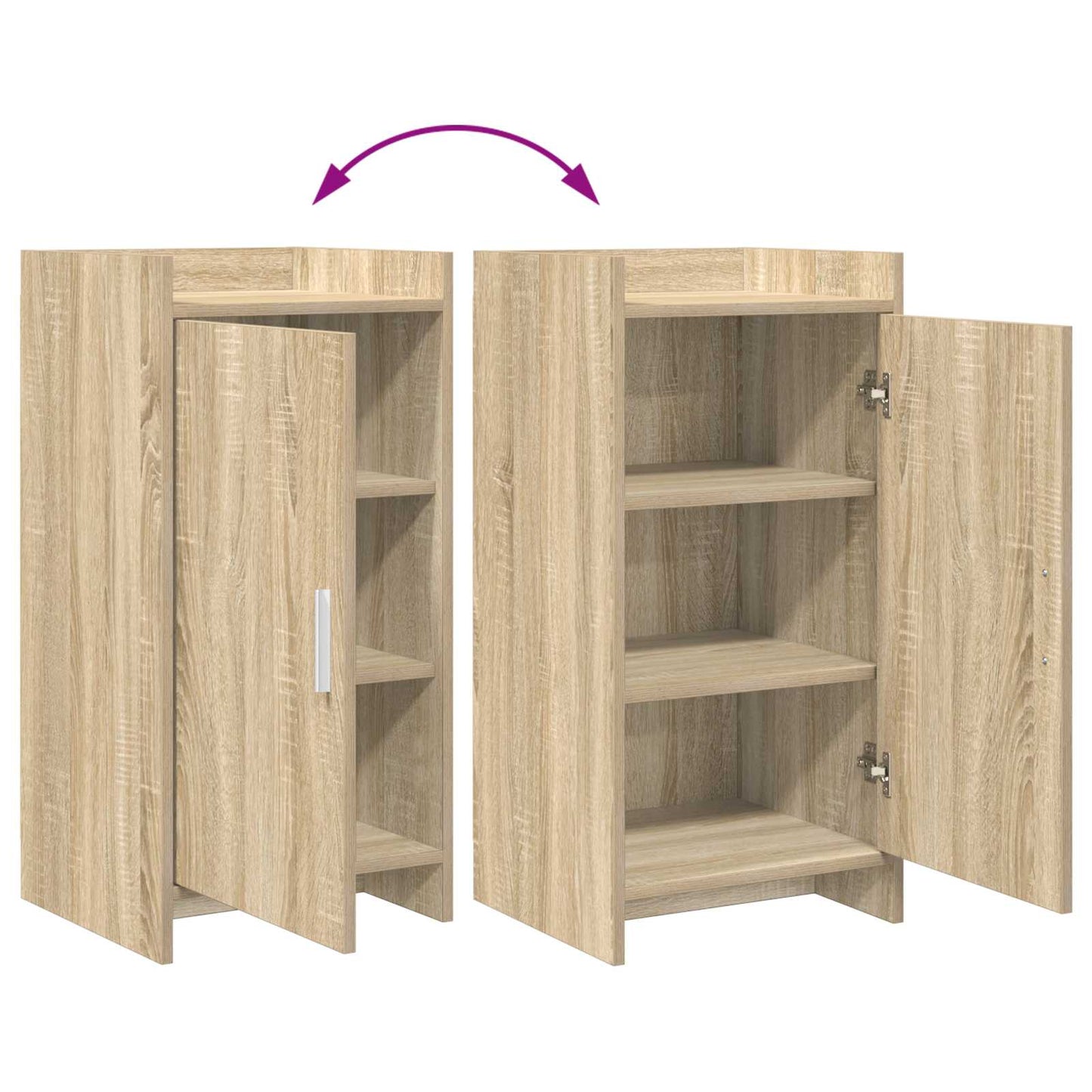 vidaXL Πλαϊνό γραφείο Sonoma Δρυς 40 x 36 x 80 εκ Επεξεργασμένο Ξύλο