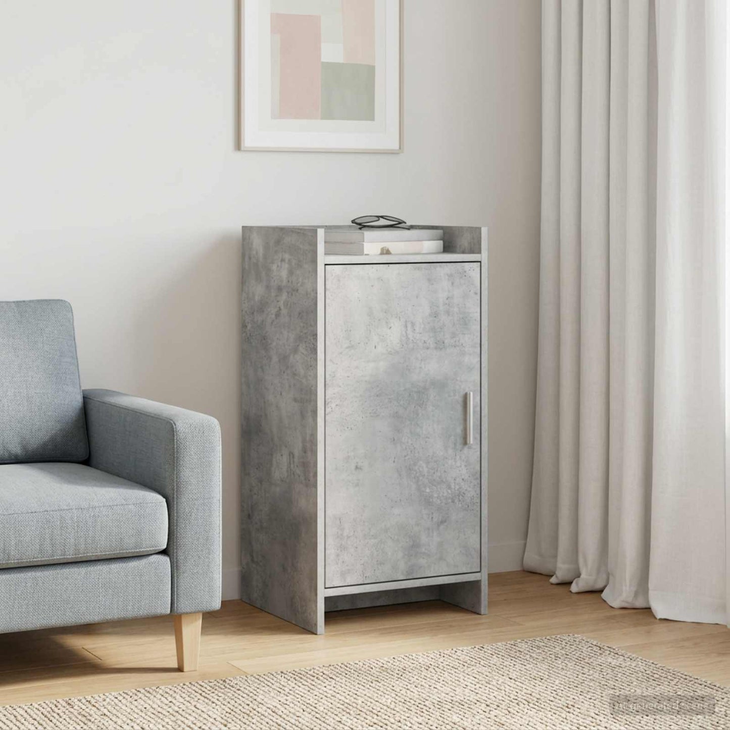 vidaXL Πλαϊνό γραφείο Γκρι Σκυροδέματος 40 x 36 x 80 εκ