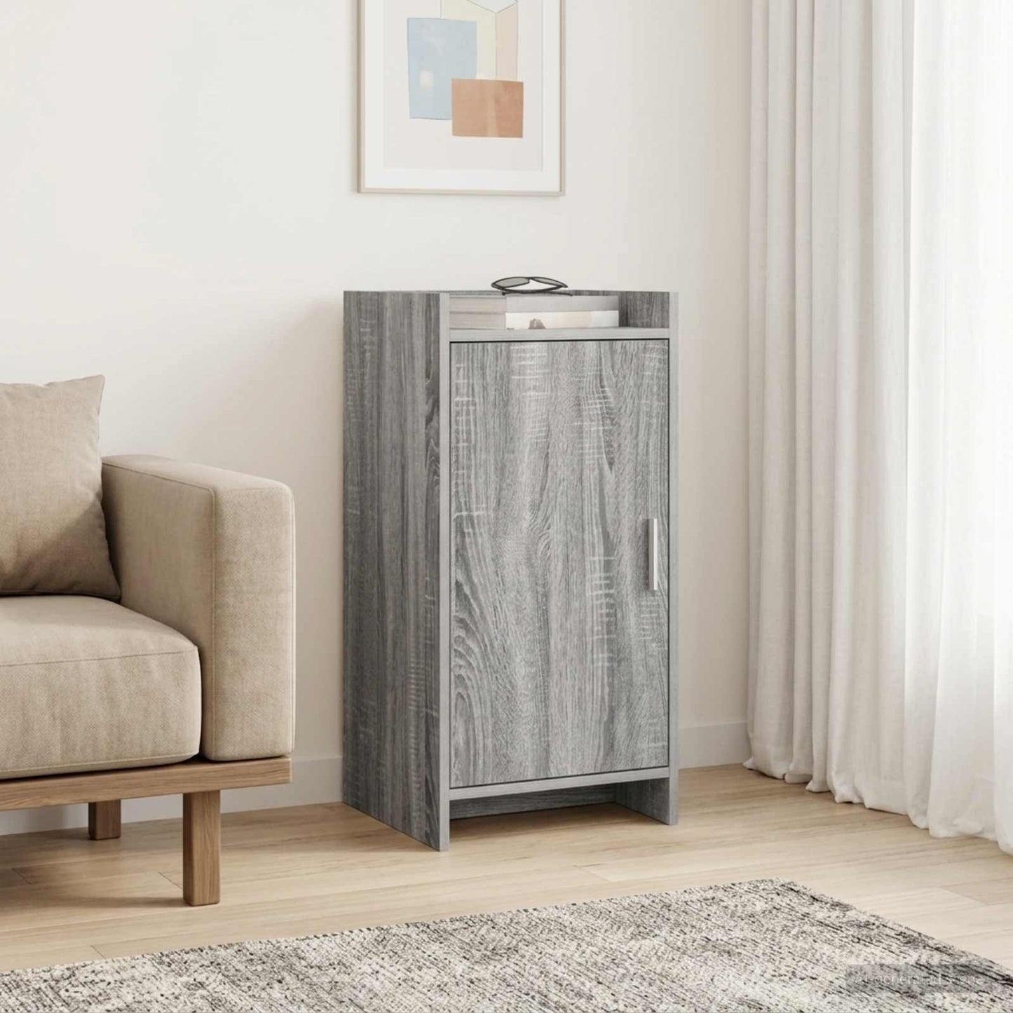 vidaXL Πλαϊνό γραφείο Γκρι Sonoma 40 x 36 x 80 εκ Επεξεργασμένο Ξύλο