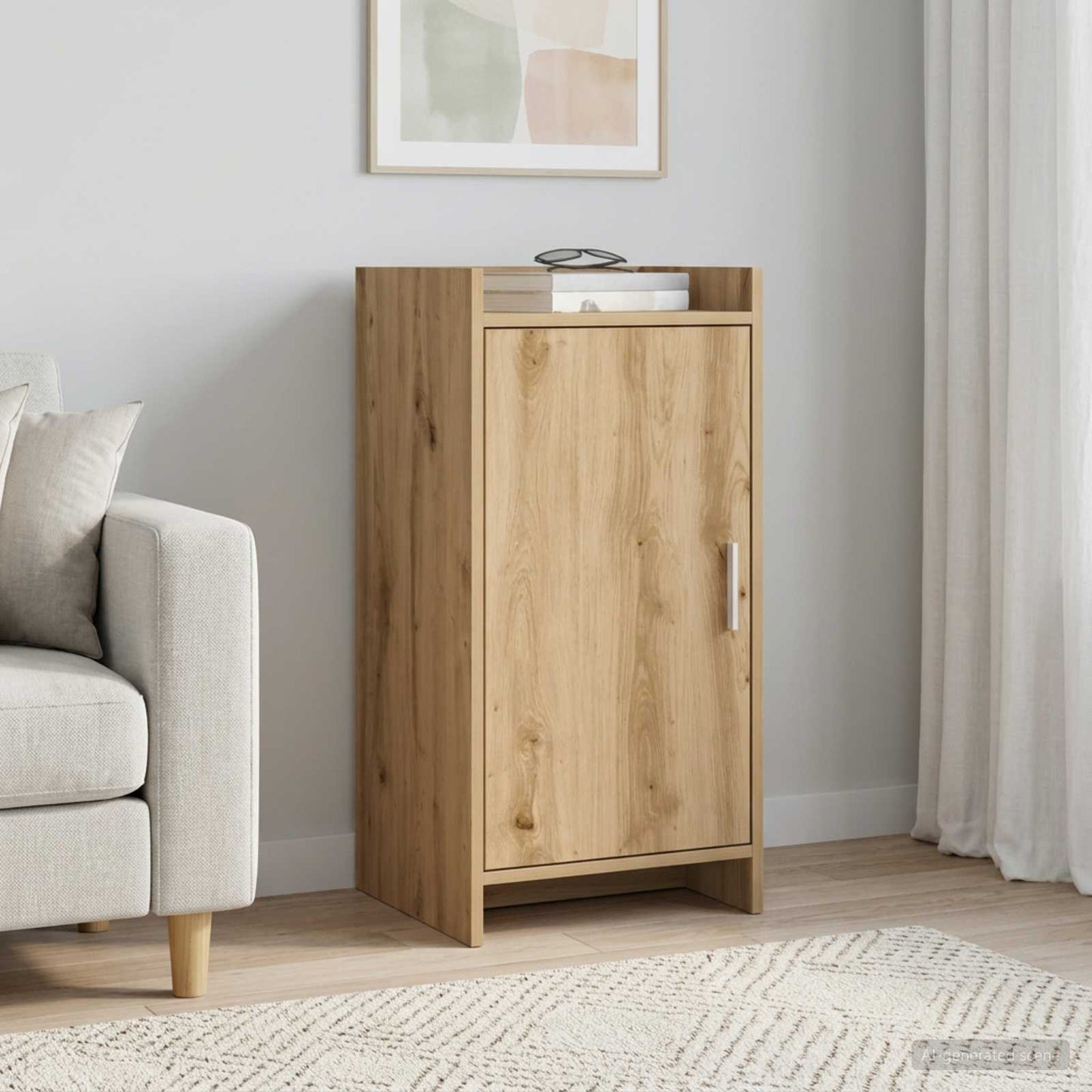 vidaXL Πλαϊνό γραφείο Artisan Δρυς 40 x 36 x 80 εκ Επεξεργασμένο Ξύλο
