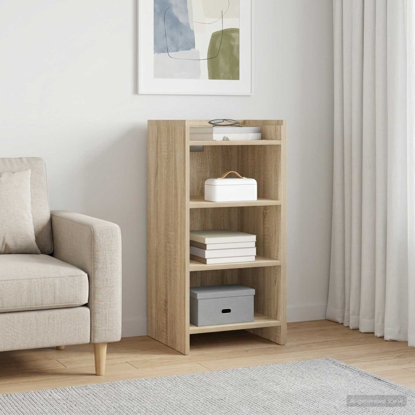 vidaXL Πλαϊνό γραφείο Sonoma Δρυς 40 x 36 x 80 εκ Επεξεργασμένο Ξύλο