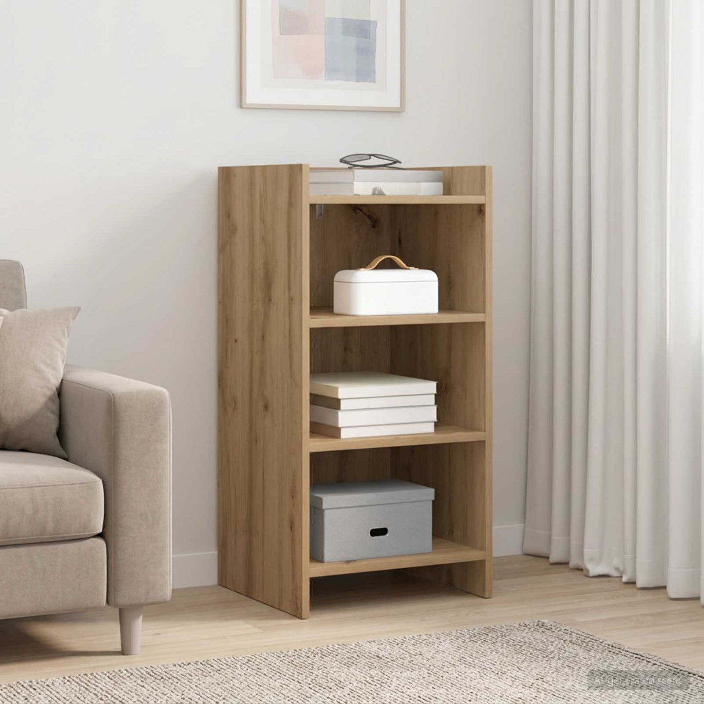 vidaXL Πλαϊνό γραφείο Artisan Δρυς 40 x 36 x 80 εκ Επεξεργασμένο Ξύλο