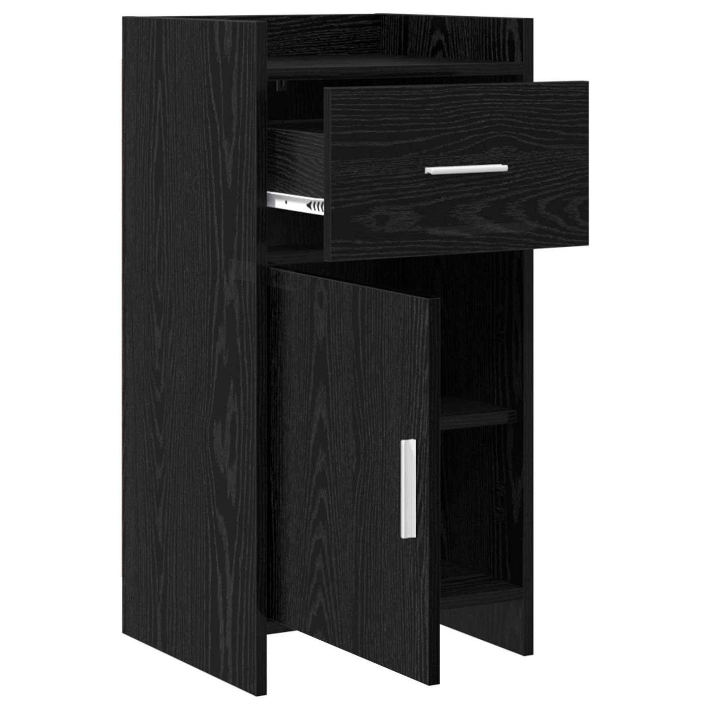 vidaXL Πλαϊνό γραφείο Μαύρη Δρυς 40 x 36 x 80 εκ Επεξεργασμένο Ξύλο