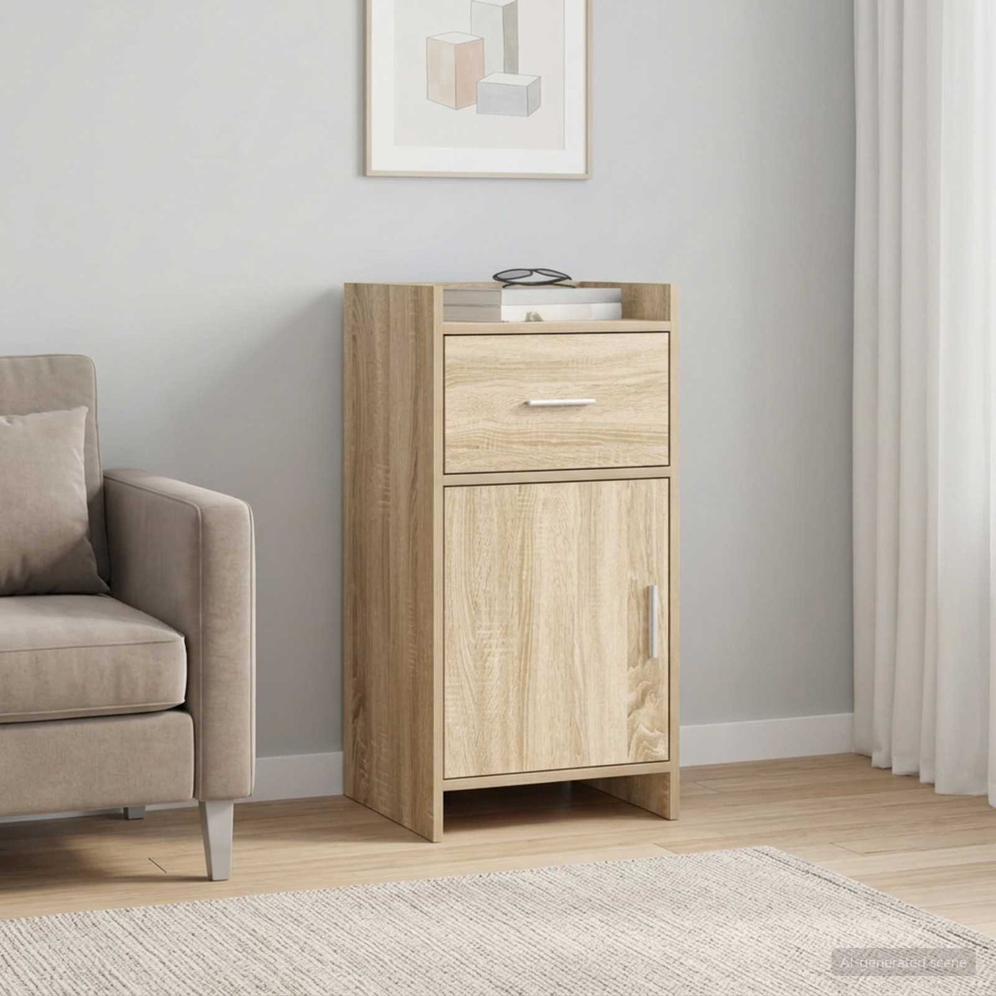 vidaXL Πλαϊνό γραφείο Sonoma Δρυς 40 x 36 x 80 εκ Επεξεργασμένο Ξύλο