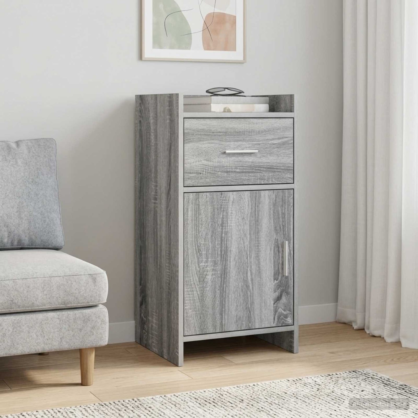 vidaXL Πλαϊνό γραφείο Γκρι Sonoma 40 x 36 x 80 εκ Επεξεργασμένο Ξύλο
