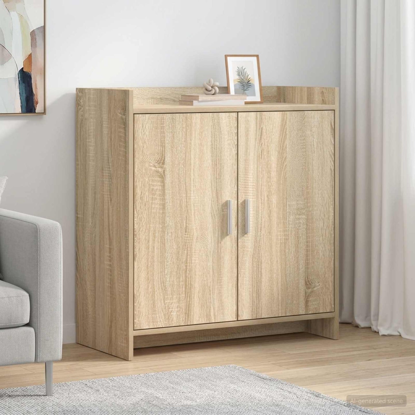 vidaXL Πλαϊνό γραφείο Sonoma Δρυς 72 x 36 x 80 εκ. Επεξεργασμένο Ξύλο