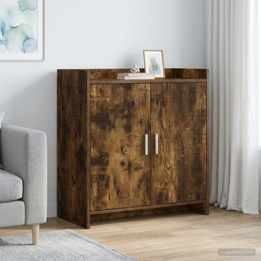 vidaXL Πλαϊνό γραφείο Καπνισμένο Ξύλο Δρυός 72 x 36 x 80 εκ.