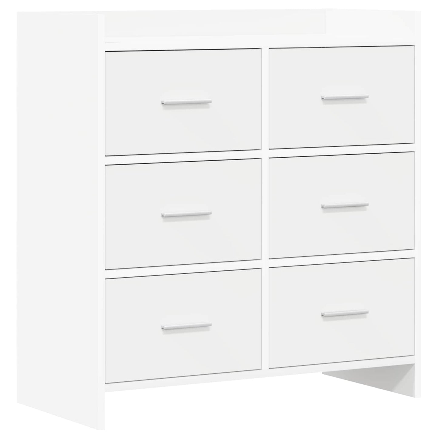 vidaXL Πλαϊνό γραφείο Λευκό 75 x 33 x 80 εκ Επεξεργασμένο Ξύλο