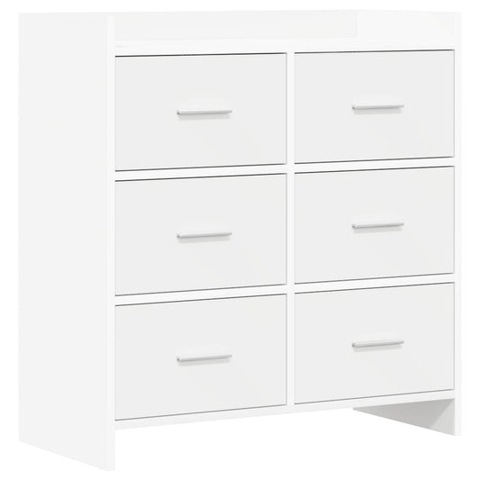 vidaXL Πλαϊνό γραφείο Λευκό 75 x 33 x 80 εκ Επεξεργασμένο Ξύλο