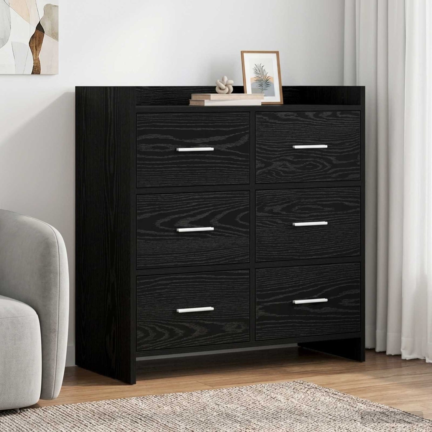 vidaXL Πλαϊνό γραφείο Μαύρη Δρυς 75 x 33 x 80 εκ Επεξεργασμένο Ξύλο