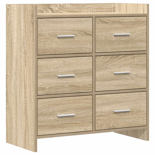 vidaXL Πλαϊνό γραφείο Sonoma Δρυς 75 x 33 x 80 εκ Επεξεργασμένο Ξύλο