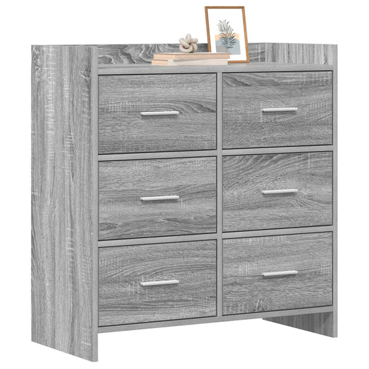 vidaXL Πλαϊνό γραφείο Γκρι Sonoma 75 x 33 x 80 εκ Επεξεργασμένο Ξύλο