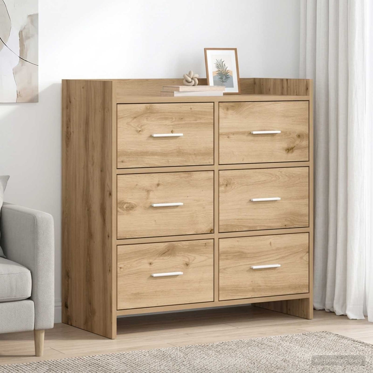 vidaXL Πλαϊνό γραφείο Artisan Δρυς 75 x 33 x 80 εκ Επεξεργασμένο Ξύλο