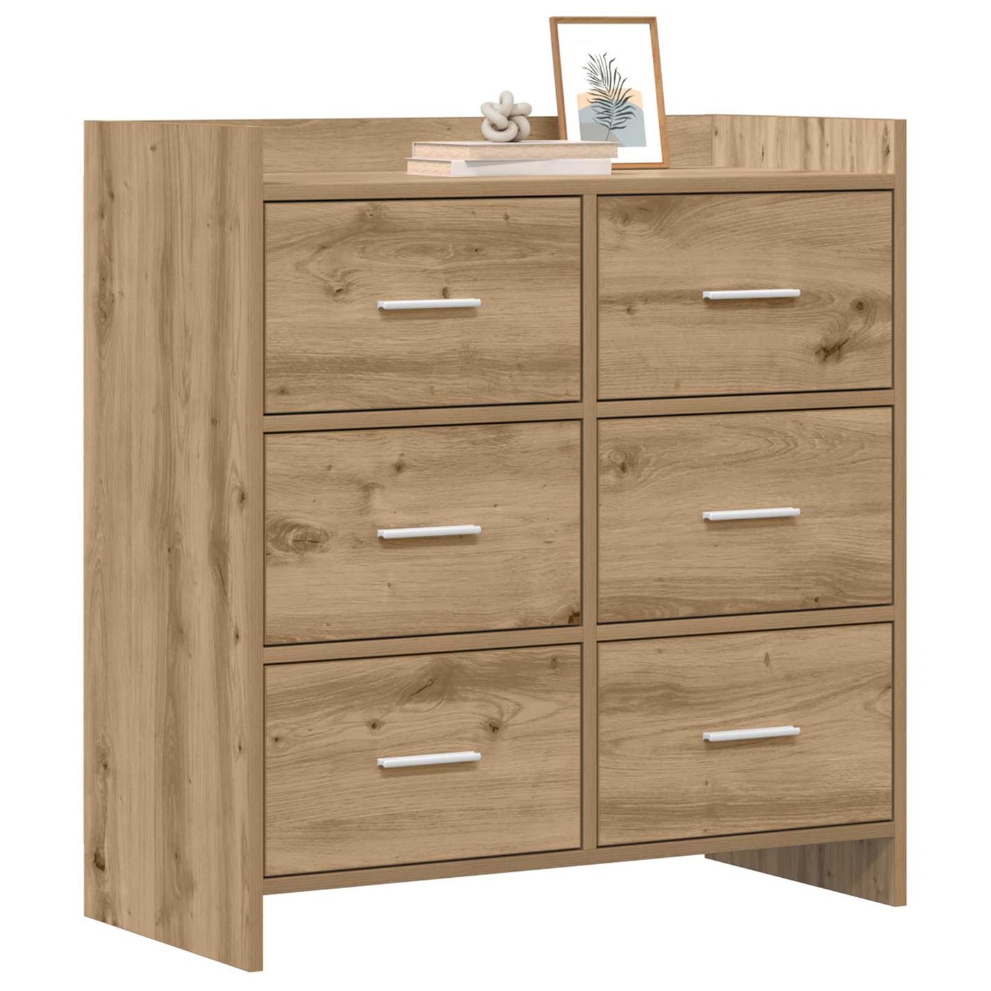 vidaXL Πλαϊνό γραφείο Artisan Δρυς 75 x 33 x 80 εκ Επεξεργασμένο Ξύλο