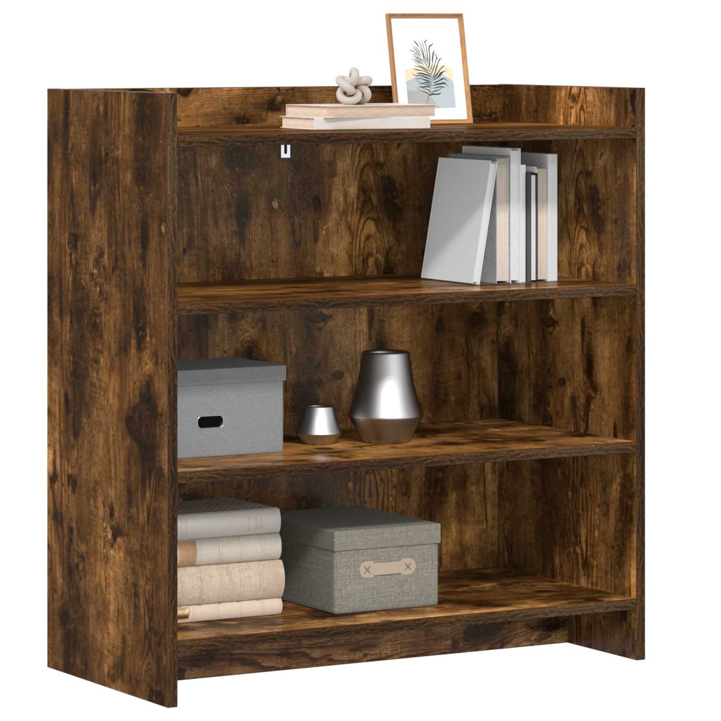 vidaXL Πλαϊνό γραφείο Καπνισμένο Ξύλο Δρυός 75 x 36 x 80 εκ