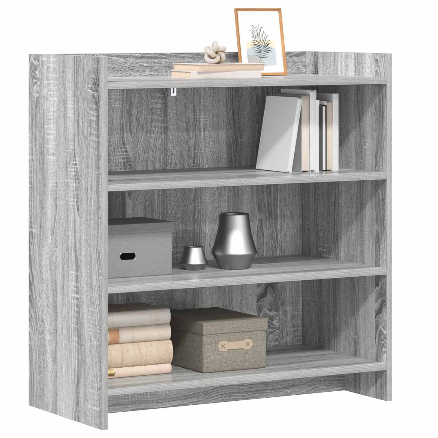 vidaXL Πλαϊνό γραφείο Γκρι Sonoma 75 x 36 x 80 εκ Επεξεργασμένο Ξύλο