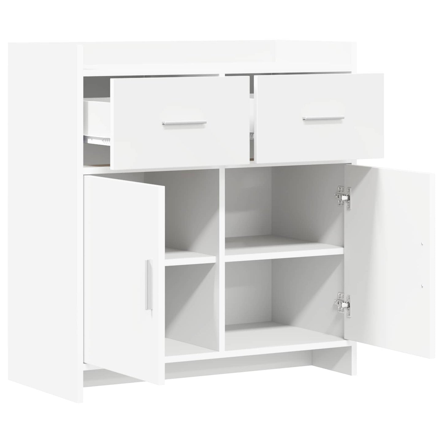 vidaXL Πλαϊνό γραφείο Λευκό 75 x 36 x 80 εκ Επεξεργασμένο Ξύλο
