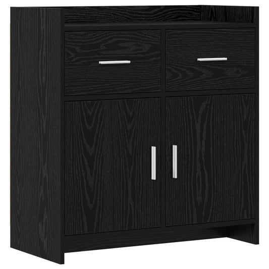 vidaXL Πλαϊνό γραφείο Μαύρη Δρυς 75 x 36 x 80 εκ Επεξεργασμένο Ξύλο