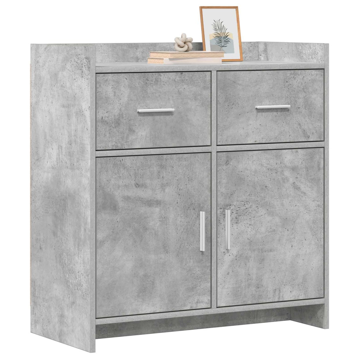 vidaXL Πλαϊνό γραφείο Γκρι Σκυροδέματος 75 x 36 x 80 εκ
