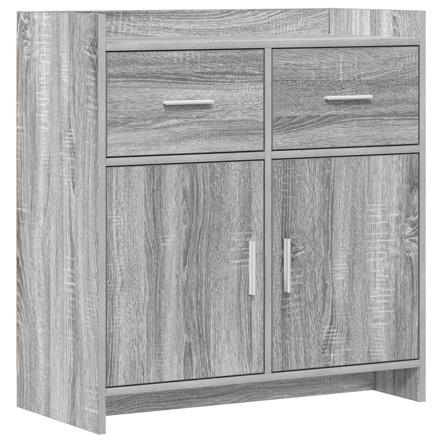 vidaXL Πλαϊνό γραφείο Γκρι Sonoma 75 x 36 x 80 εκ Επεξεργασμένο Ξύλο