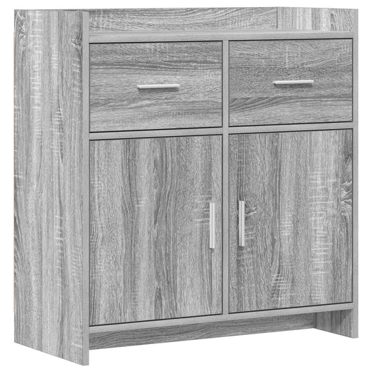 vidaXL Πλαϊνό γραφείο Γκρι Sonoma 75 x 36 x 80 εκ Επεξεργασμένο Ξύλο