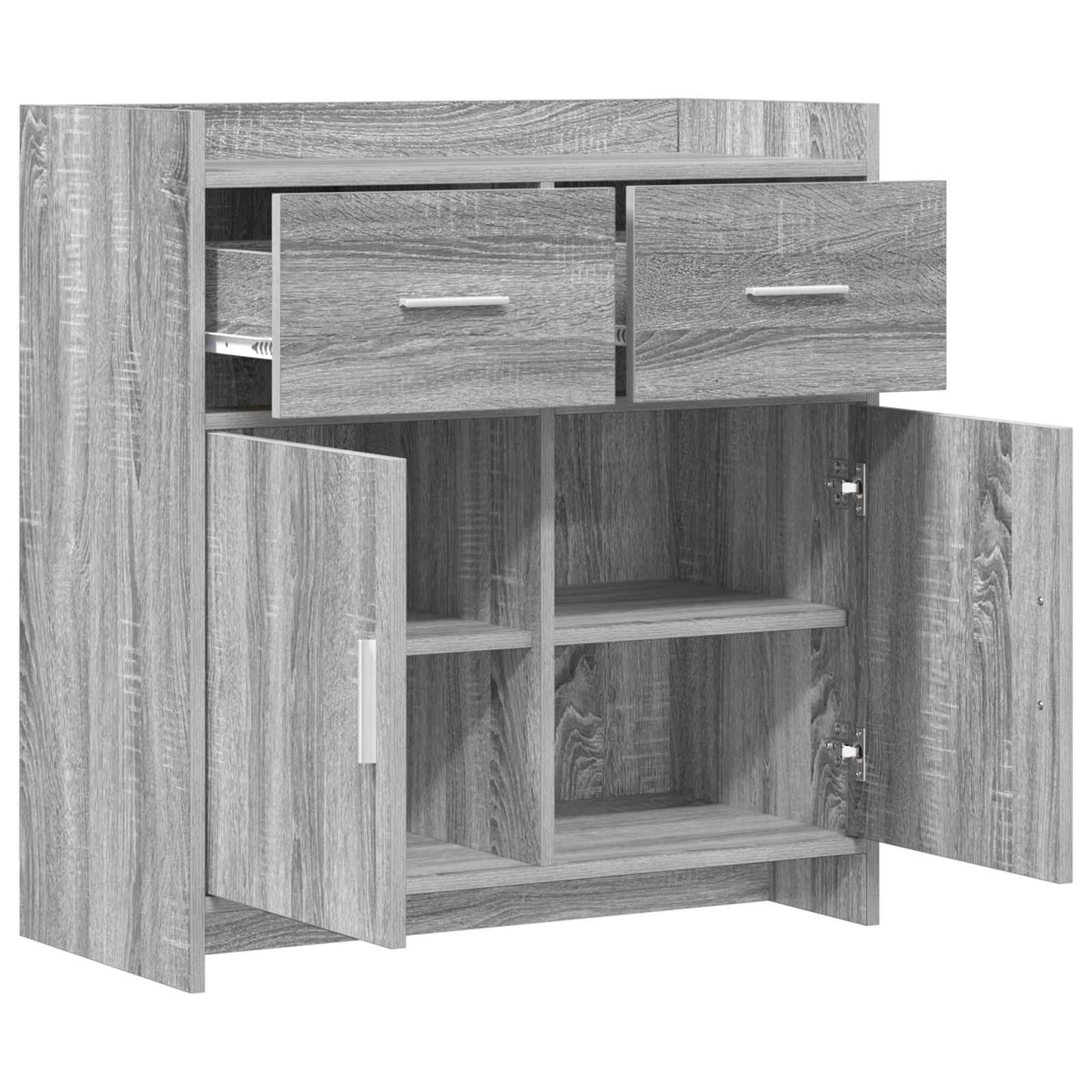 vidaXL Πλαϊνό γραφείο Γκρι Sonoma 75 x 36 x 80 εκ Επεξεργασμένο Ξύλο