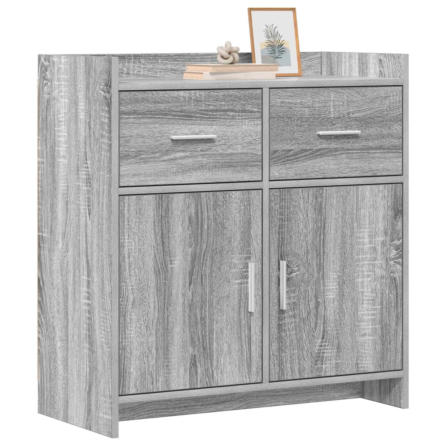 vidaXL Πλαϊνό γραφείο Γκρι Sonoma 75 x 36 x 80 εκ Επεξεργασμένο Ξύλο