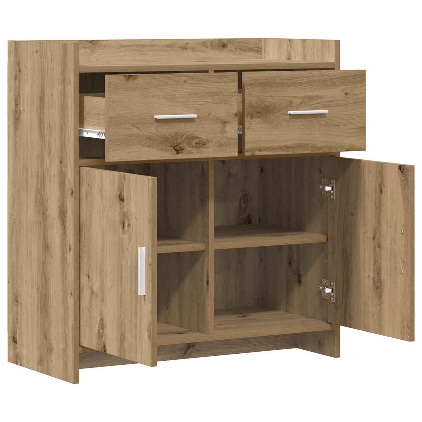 vidaXL Πλαϊνό γραφείο Artisan Δρυς 75 x 36 x 80 εκ Επεξεργασμένο Ξύλο