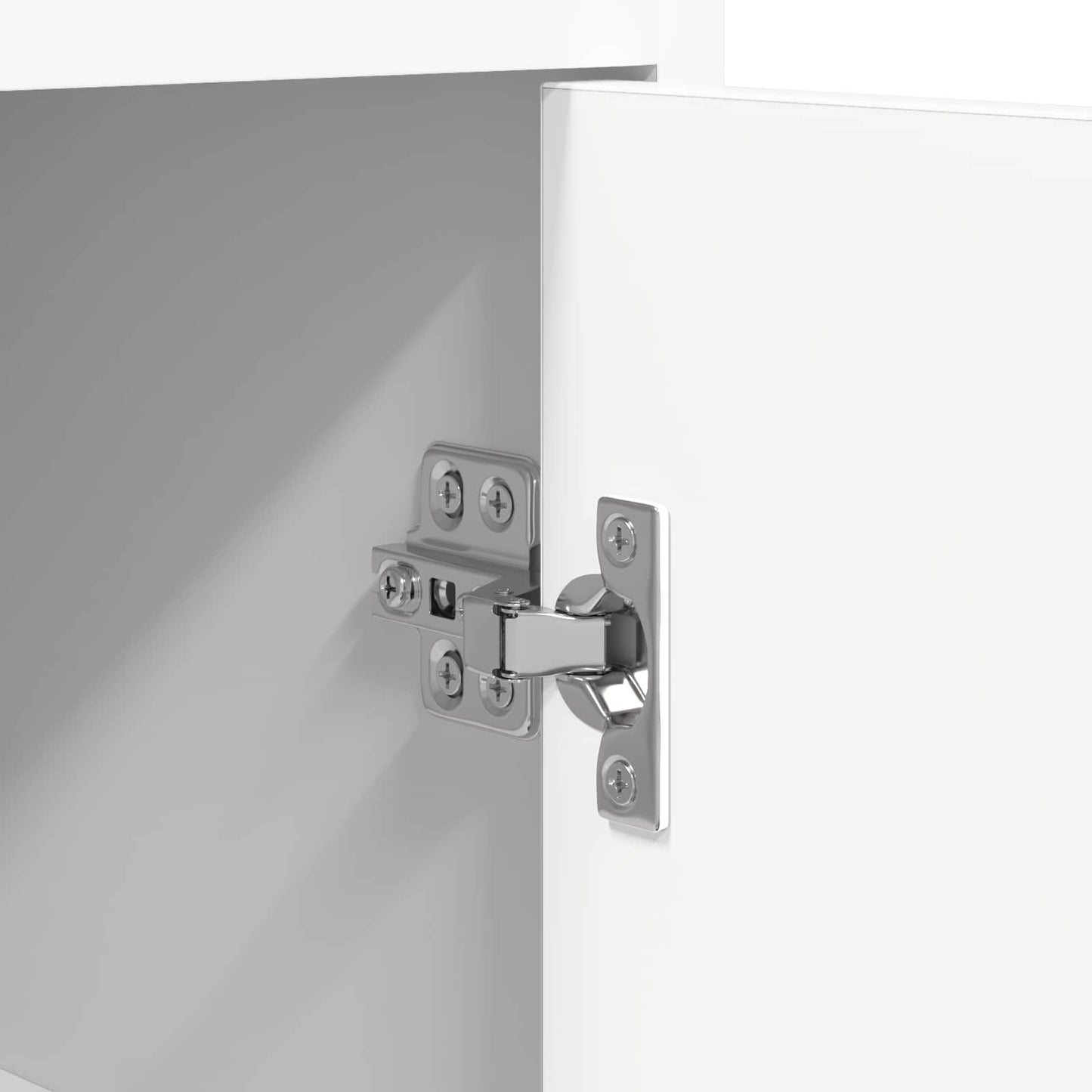 vidaXL Πλαϊνό γραφείο Λευκό 98,5 x 33 x 80 εκ Επεξεργασμένο Ξύλο