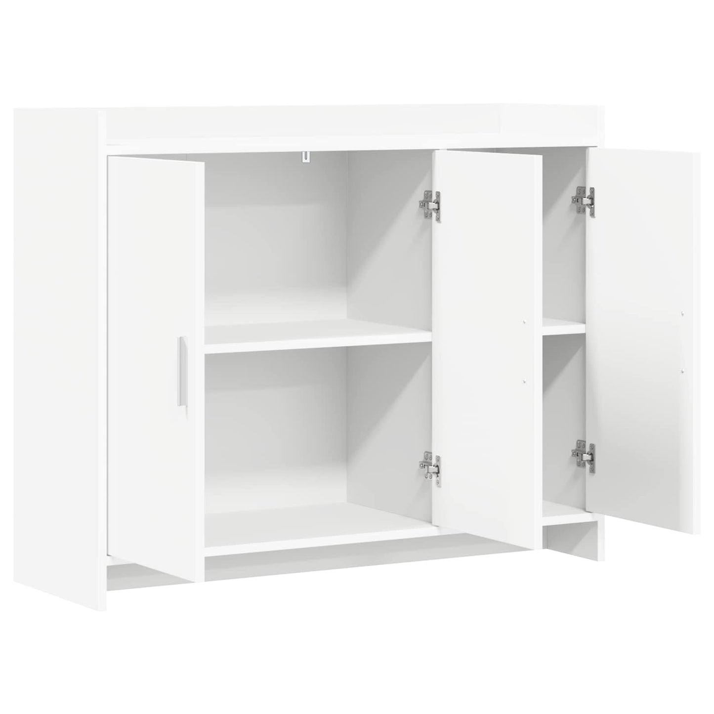 vidaXL Πλαϊνό γραφείο Λευκό 98,5 x 33 x 80 εκ Επεξεργασμένο Ξύλο