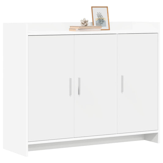 vidaXL Πλαϊνό γραφείο Λευκό 98,5 x 33 x 80 εκ Επεξεργασμένο Ξύλο