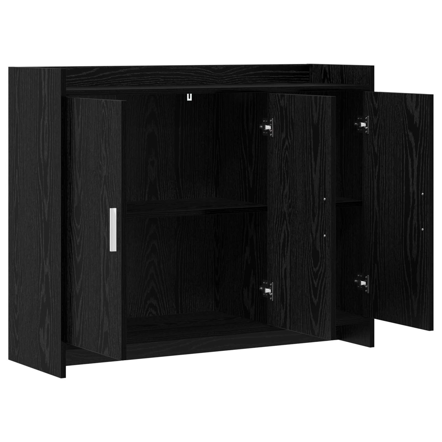 vidaXL Πλαϊνό γραφείο Μαύρη Δρυς 98,5 x 33 x 80 εκ Επεξεργασμένο Ξύλο