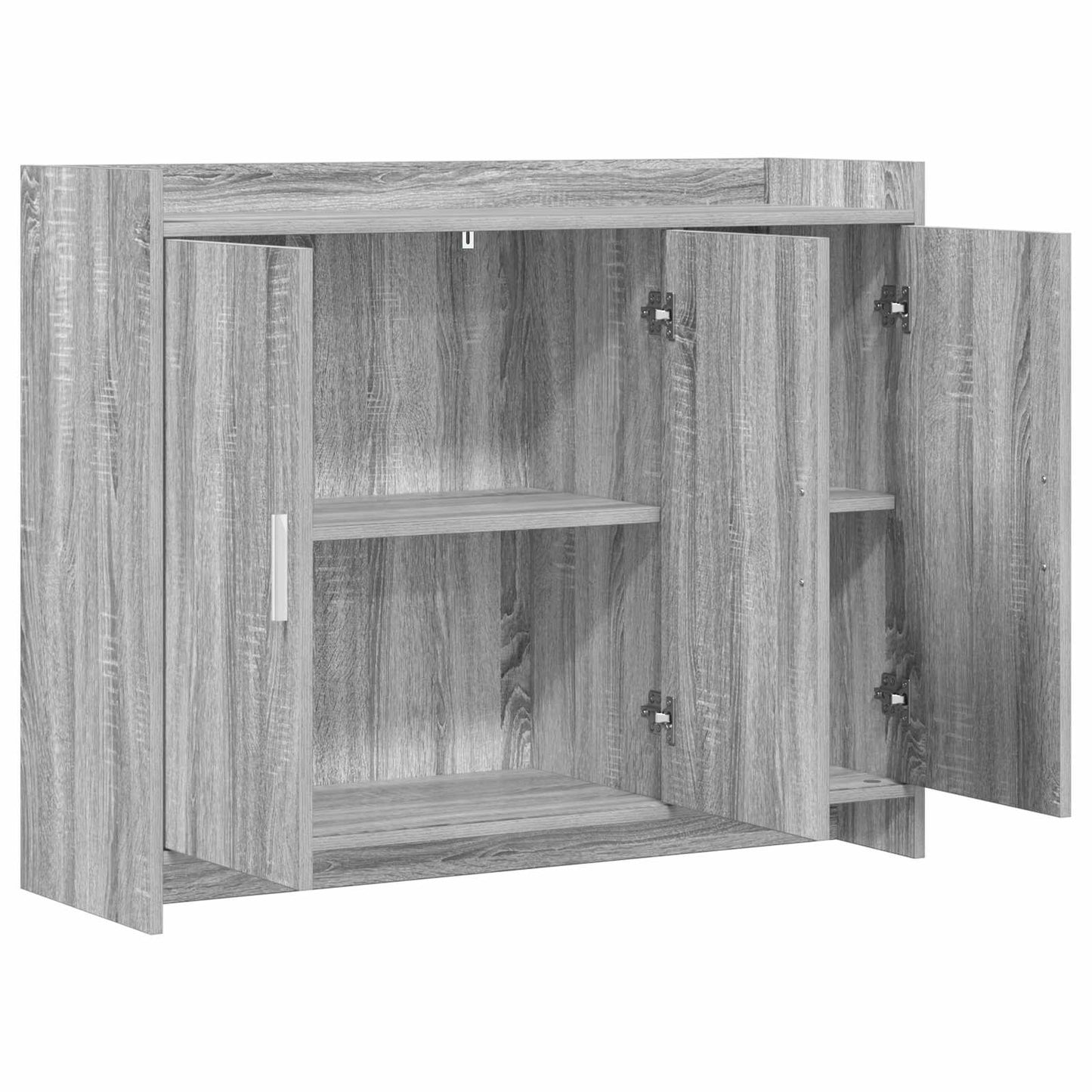 vidaXL Πλαϊνό γραφείο Γκρι Sonoma 98,5 x 33 x 80 εκ Επεξεργασμένο Ξύλο
