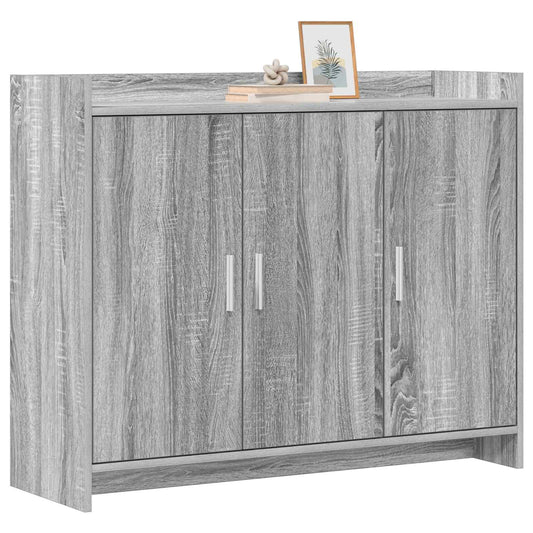 vidaXL Πλαϊνό γραφείο Γκρι Sonoma 98,5 x 33 x 80 εκ Επεξεργασμένο Ξύλο