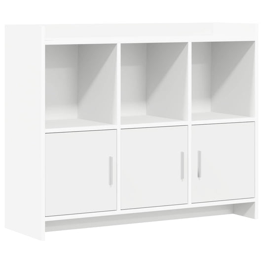 vidaXL Πλαϊνό γραφείο Λευκό 98,5 x 33 x 80 εκ Επεξεργασμένο Ξύλο
