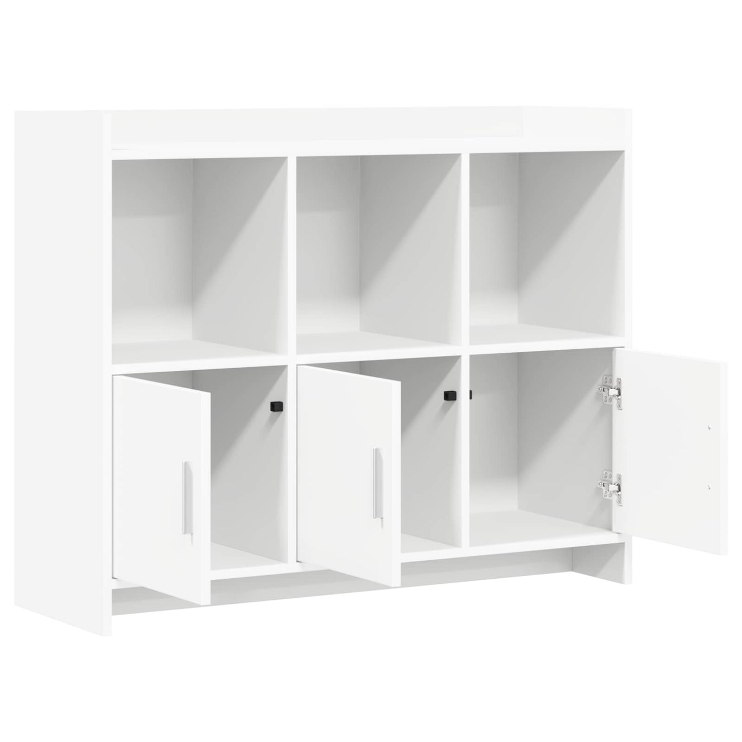 vidaXL Πλαϊνό γραφείο Λευκό 98,5 x 33 x 80 εκ Επεξεργασμένο Ξύλο